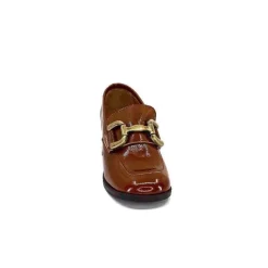 Masculin|Elégant<We Do Mocassins à Talon Ivoire 11301a Cuir Vernis Marron