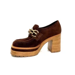Elégant|Mocassins<Pons Quintana Mocassins à Talon 10575 Daim Marron