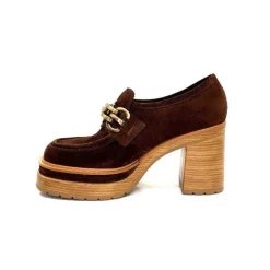 Elégant|Mocassins<Pons Quintana Mocassins à Talon 10575 Daim Marron