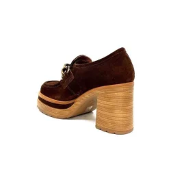 Elégant|Mocassins<Pons Quintana Mocassins à Talon 10575 Daim Marron