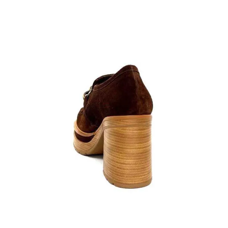 Elégant|Mocassins<Pons Quintana Mocassins à Talon 10575 Daim Marron