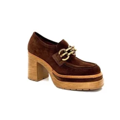 Elégant|Mocassins<Pons Quintana Mocassins à Talon 10575 Daim Marron