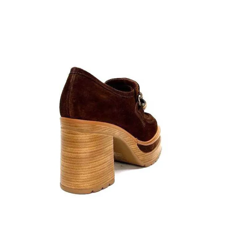 Elégant|Mocassins<Pons Quintana Mocassins à Talon 10575 Daim Marron