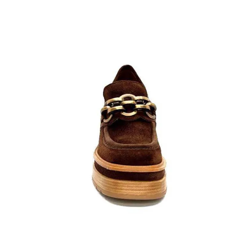 Elégant|Mocassins<Pons Quintana Mocassins à Talon 10575 Daim Marron