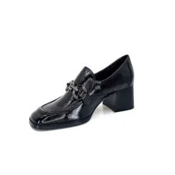 Elégant|Mocassins<Regarde Le Ciel Mocassins à Talon Vanessa 02 Cuir Vernis Noir