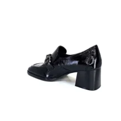 Elégant|Mocassins<Regarde Le Ciel Mocassins à Talon Vanessa 02 Cuir Vernis Noir