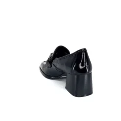 Elégant|Mocassins<Regarde Le Ciel Mocassins à Talon Vanessa 02 Cuir Vernis Noir