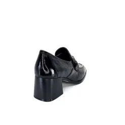 Elégant|Mocassins<Regarde Le Ciel Mocassins à Talon Vanessa 02 Cuir Vernis Noir