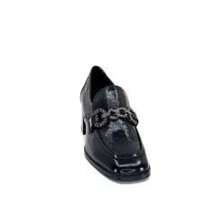 Elégant|Mocassins<Regarde Le Ciel Mocassins à Talon Vanessa 02 Cuir Vernis Noir