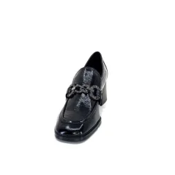 Elégant|Mocassins<Regarde Le Ciel Mocassins à Talon Vanessa 02 Cuir Vernis Noir