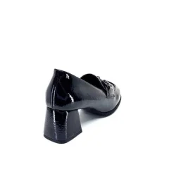Elégant|Mocassins<Ivoire0130a Mocassins à Talons Ivoire 204823 Cuir Vernis Noir