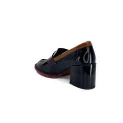 Elégant|Mocassins<Pertini Mocassins à Talons 32321 D4 Cuir Glacé Bordeaux Noir
