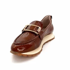 Sport Chic|Décontracté<Hispanitas Mocassins Baskets Hi 243621 Loira Cuir Vernis Cuero Marron