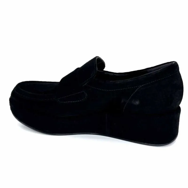 Sport Chic|Compensées & Plateformes<Pons Quintana Mocassins Compensées 11 111.00 Certier Daim Noir