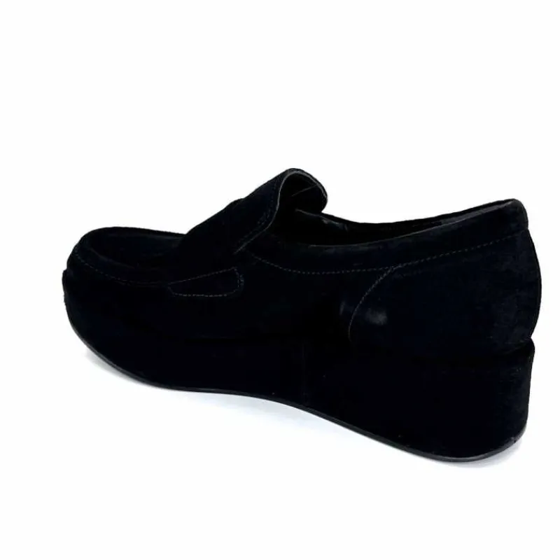 Sport Chic|Compensées & Plateformes<Pons Quintana Mocassins Compensées 11 111.00 Certier Daim Noir