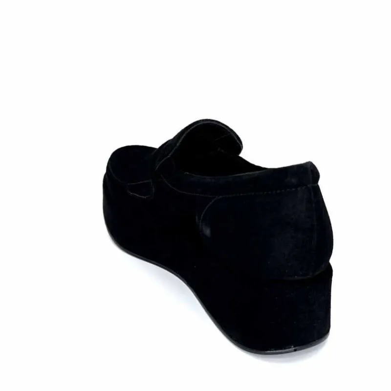 Sport Chic|Compensées & Plateformes<Pons Quintana Mocassins Compensées 11 111.00 Certier Daim Noir