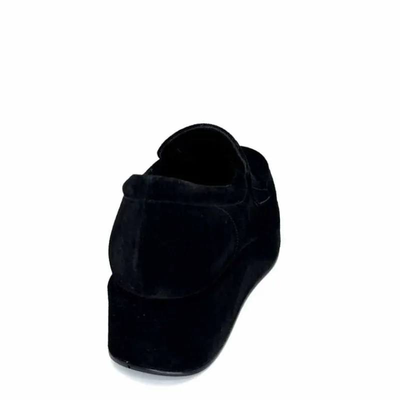 Sport Chic|Compensées & Plateformes<Pons Quintana Mocassins Compensées 11 111.00 Certier Daim Noir