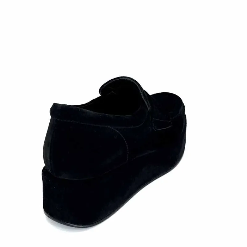 Sport Chic|Compensées & Plateformes<Pons Quintana Mocassins Compensées 11 111.00 Certier Daim Noir