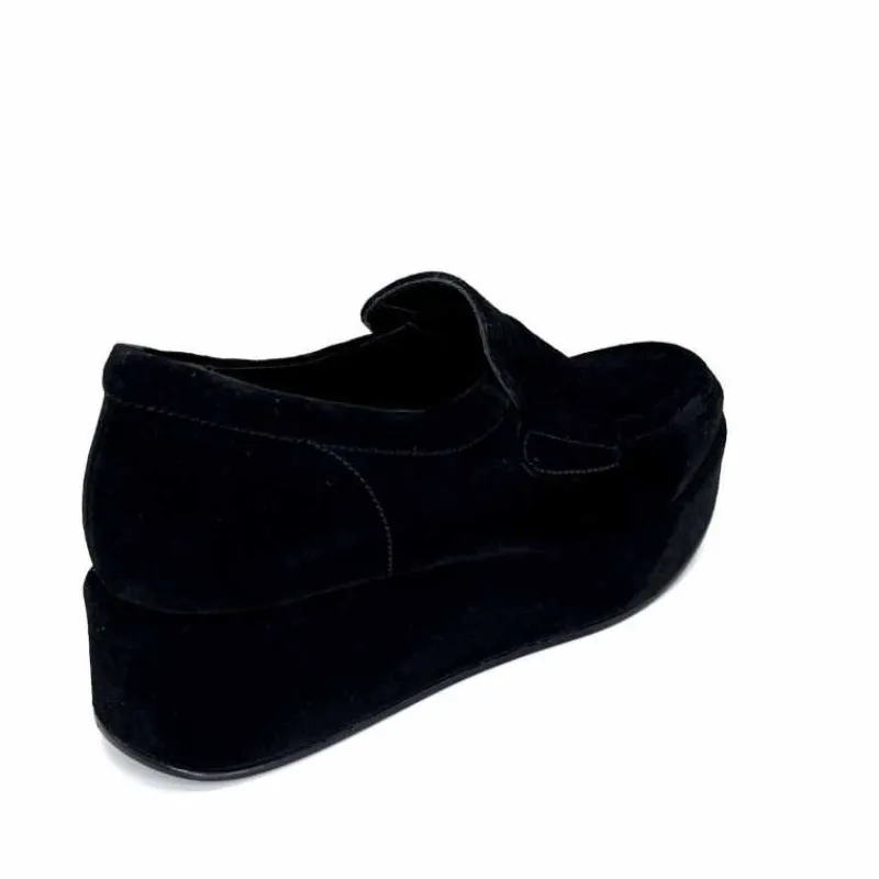 Sport Chic|Compensées & Plateformes<Pons Quintana Mocassins Compensées 11 111.00 Certier Daim Noir