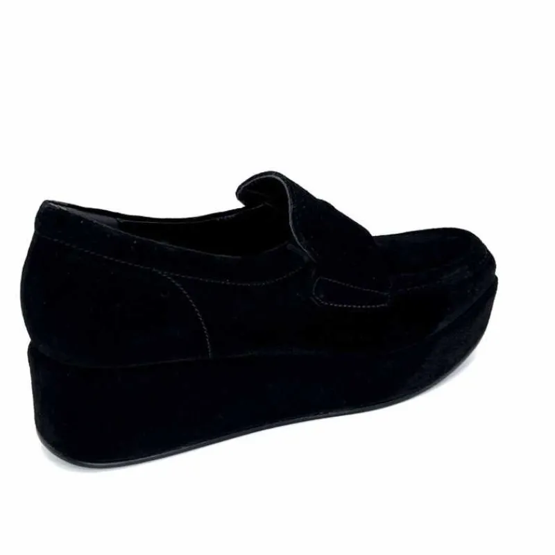 Sport Chic|Compensées & Plateformes<Pons Quintana Mocassins Compensées 11 111.00 Certier Daim Noir