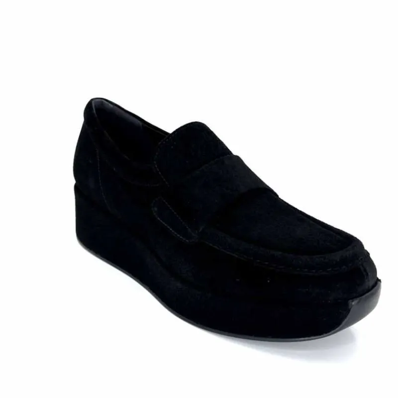 Sport Chic|Compensées & Plateformes<Pons Quintana Mocassins Compensées 11 111.00 Certier Daim Noir