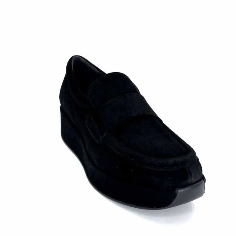 Sport Chic|Compensées & Plateformes<Pons Quintana Mocassins Compensées 11 111.00 Certier Daim Noir