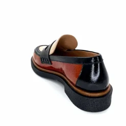 Masculin|Mocassins<Dansi Mocassins 6800 Cuir Vernis Crème Noir Marron