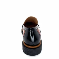 Masculin|Mocassins<Dansi Mocassins 6800 Cuir Vernis Crème Noir Marron