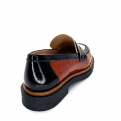 Masculin|Mocassins<Dansi Mocassins 6800 Cuir Vernis Crème Noir Marron