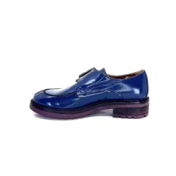 Masculin|Mocassins<Donna Carolina Mocassins 50.912.012 Cuir Spazzolato Bleu