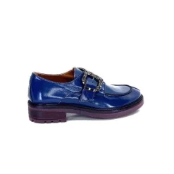Masculin|Mocassins<Donna Carolina Mocassins 50.912.012 Cuir Spazzolato Bleu