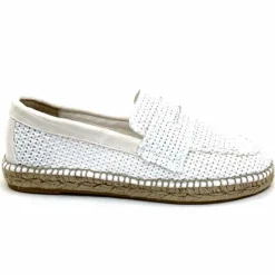 Vacances|Semelles Corde<Gaimo Mocassins Zona Textile Blanc