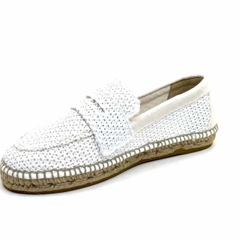 Vacances|Semelles Corde<Gaimo Mocassins Zona Textile Blanc