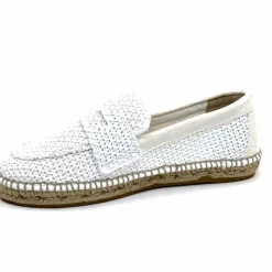 Vacances|Semelles Corde<Gaimo Mocassins Zona Textile Blanc