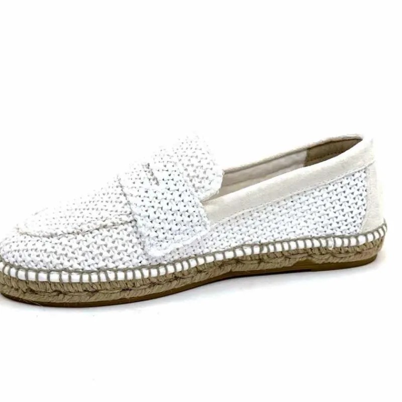Vacances|Semelles Corde<Gaimo Mocassins Zona Textile Blanc