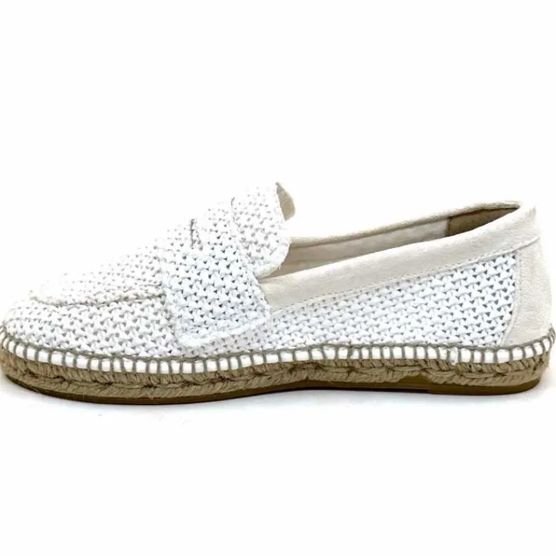 Vacances|Semelles Corde<Gaimo Mocassins Zona Textile Blanc