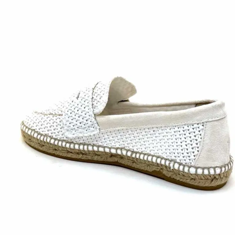 Vacances|Semelles Corde<Gaimo Mocassins Zona Textile Blanc