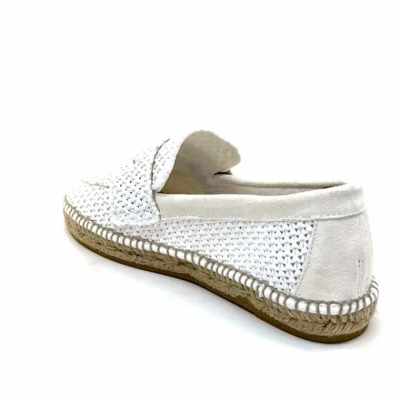 Vacances|Semelles Corde<Gaimo Mocassins Zona Textile Blanc