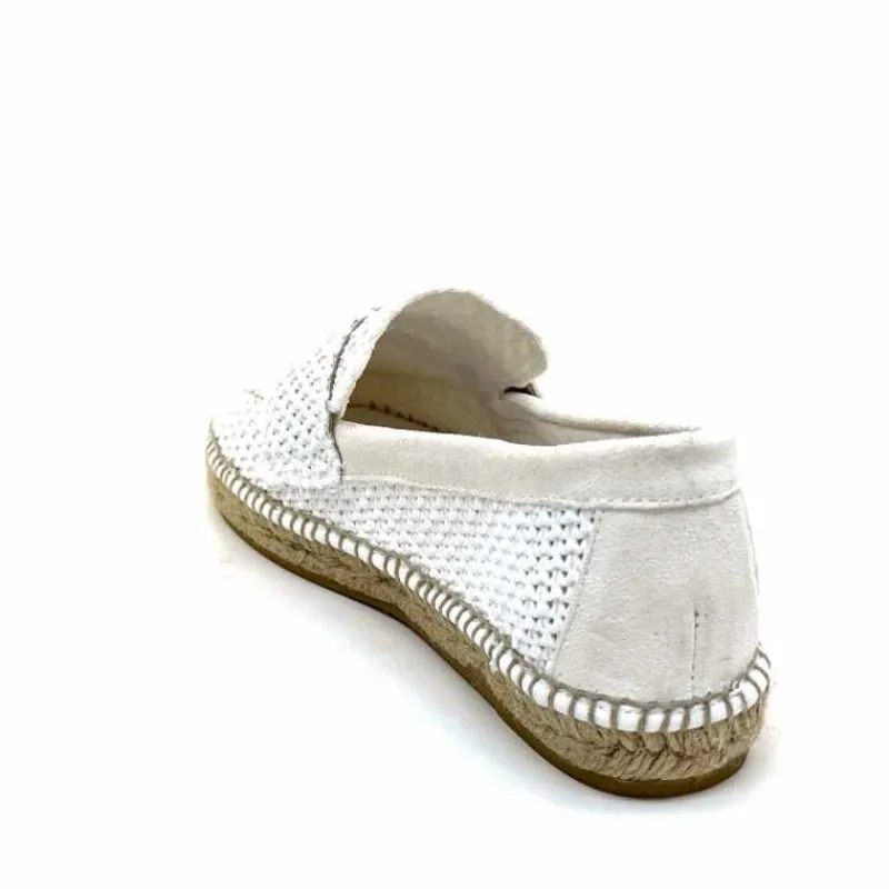 Vacances|Semelles Corde<Gaimo Mocassins Zona Textile Blanc