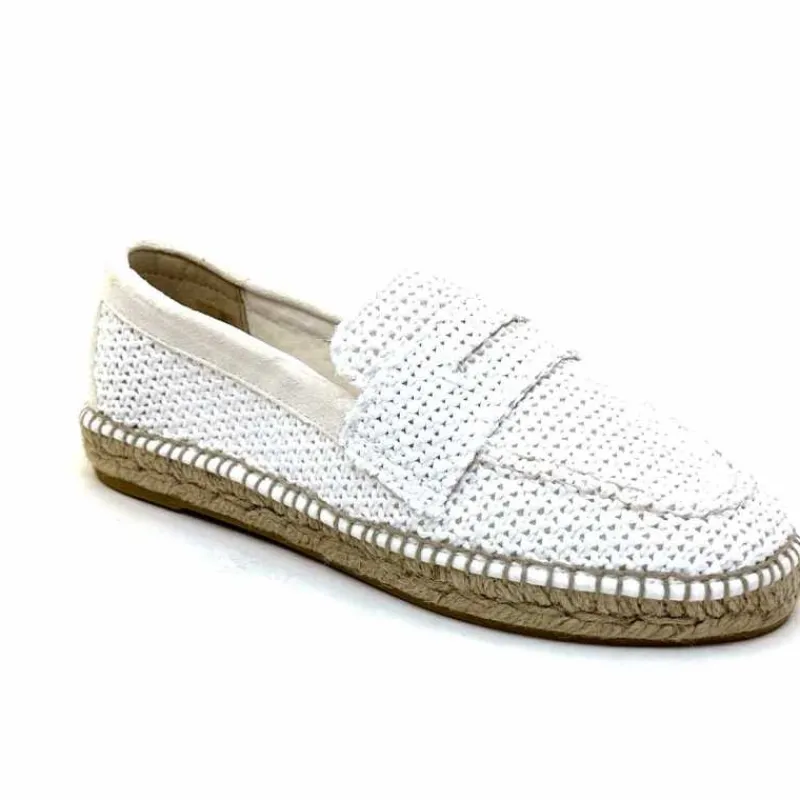 Vacances|Semelles Corde<Gaimo Mocassins Zona Textile Blanc