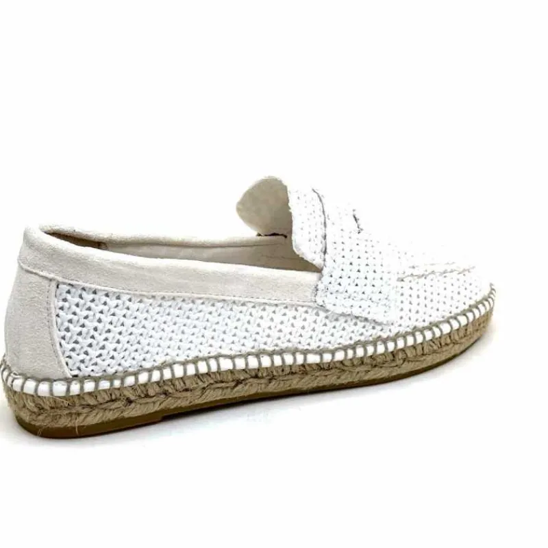 Vacances|Semelles Corde<Gaimo Mocassins Zona Textile Blanc