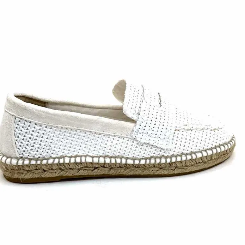 Vacances|Semelles Corde<Gaimo Mocassins Zona Textile Blanc