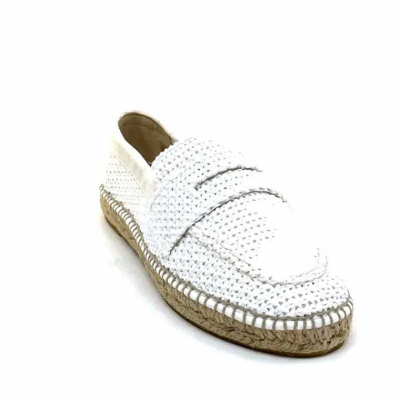 Vacances|Semelles Corde<Gaimo Mocassins Zona Textile Blanc