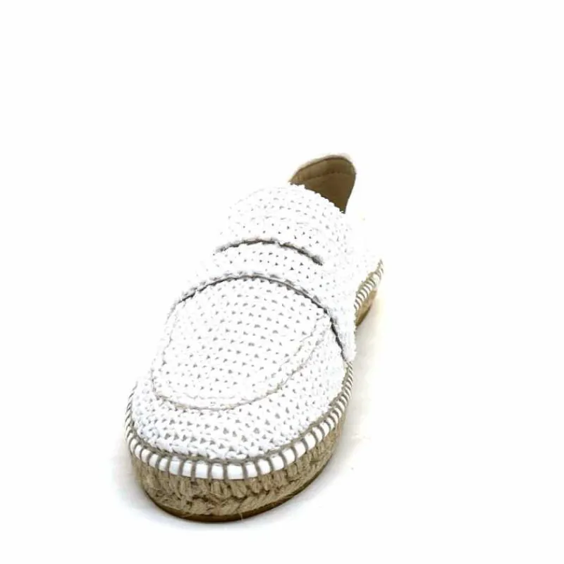 Vacances|Semelles Corde<Gaimo Mocassins Zona Textile Blanc