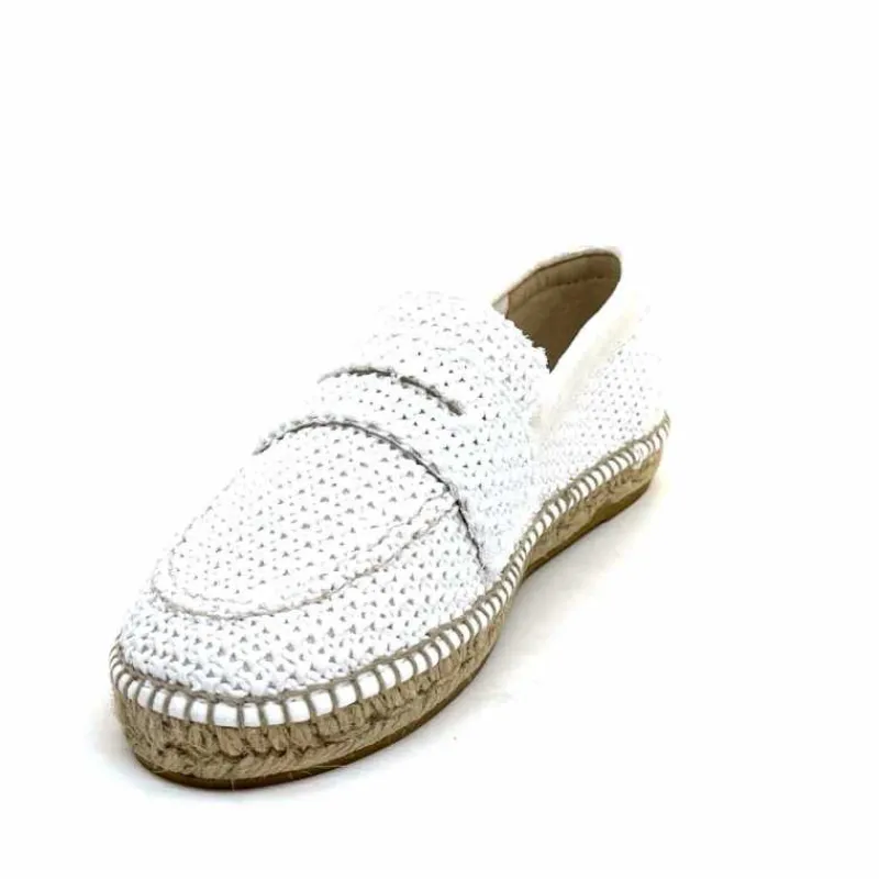 Vacances|Semelles Corde<Gaimo Mocassins Zona Textile Blanc