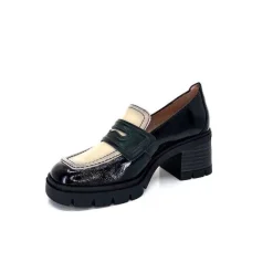 Masculin|Elégant<Hispanitas Mocassins Chi 232965 Everest Cuir Vernis Cuir Vert &amp; Beige Noir