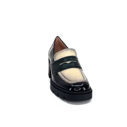 Masculin|Elégant<Hispanitas Mocassins Chi 232965 Everest Cuir Vernis Cuir Vert &amp; Beige Noir