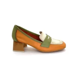 Masculin|Mocassins<Hispanitas Mocassins Chv 243277 Cuir Beige Vert Orange