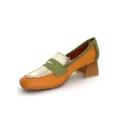 Masculin|Mocassins<Hispanitas Mocassins Chv 243277 Cuir Beige Vert Orange