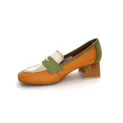 Masculin|Mocassins<Hispanitas Mocassins Chv 243277 Cuir Beige Vert Orange